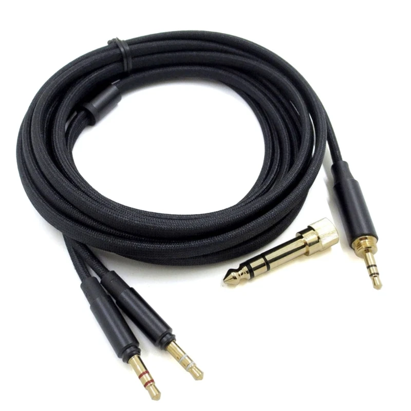 

Double 3.5mm Nylon Headset Cable for Beyer T1 2nd/3rd Portable Headphone Cable Headset Repair Lines Replacement Cord