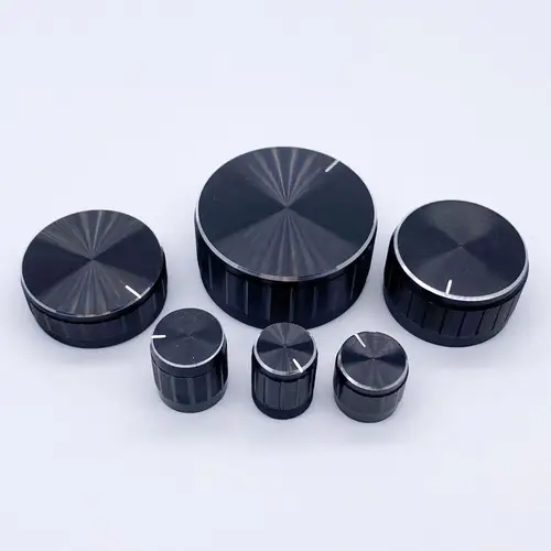 Imagen 2 del producto Perilla de teclado de aleación de aluminio, perilla de potenciómetro, tapa de Control de volumen, perilla de interruptor de rotación de sombrero para orificio de 6mm, perilla de eje D