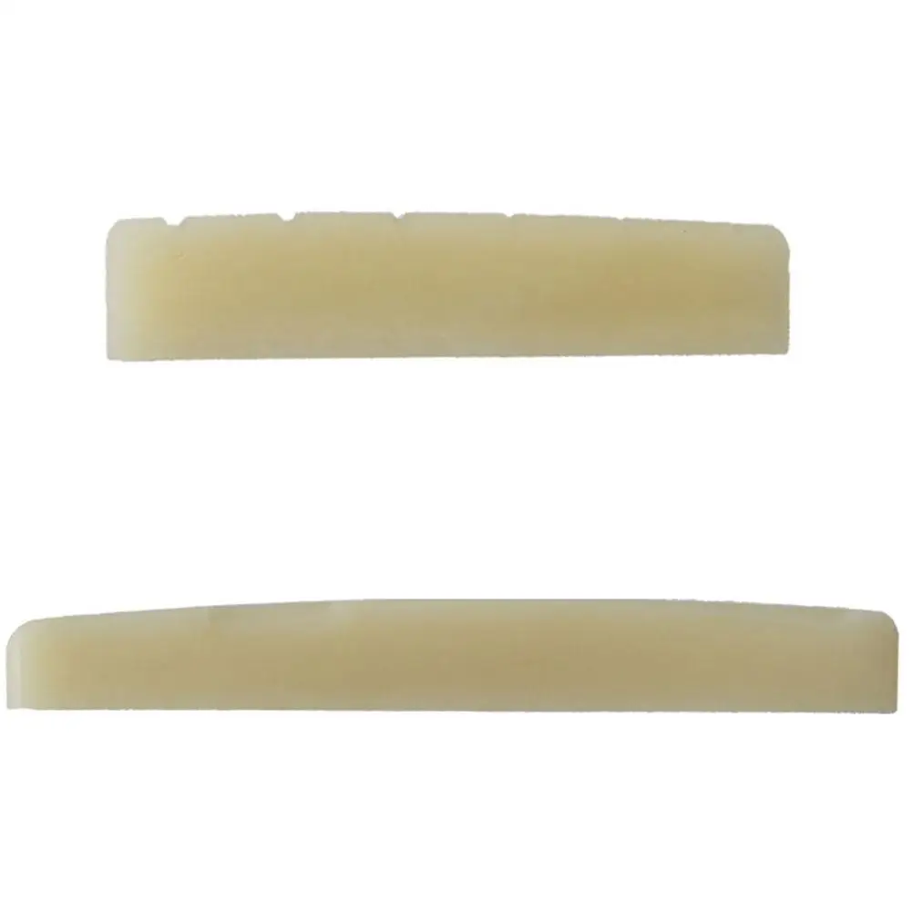 Guitar UNBLEACHED BONE Nut 43/44/45mm Acoustic Folk Saddle 72/74/76mm Luthier DIY Bridge Builder Bone Guitar Nut