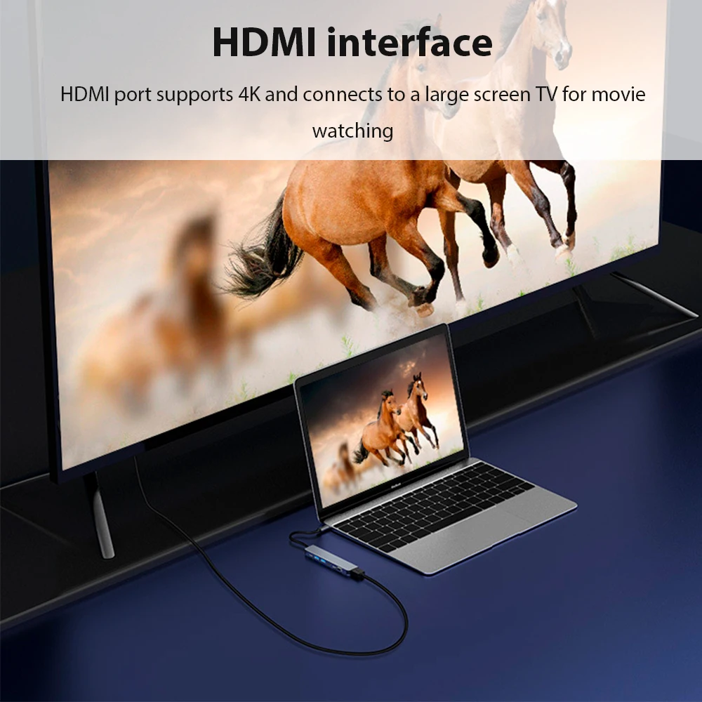 محور USB من النوع C ناقل الحركة العالي RJ45 6 في 1 محطة إرساء USB 3.0 تدعم 65 وات محطة إرساء الكمبيوتر المحمول للشحن العكسي USB C