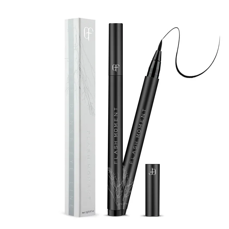 Punta in cotone punta per Eyeliner liquido nero liscio ad asciugatura rapida trucco per occhi impermeabile a lunga durata resistente al sudore