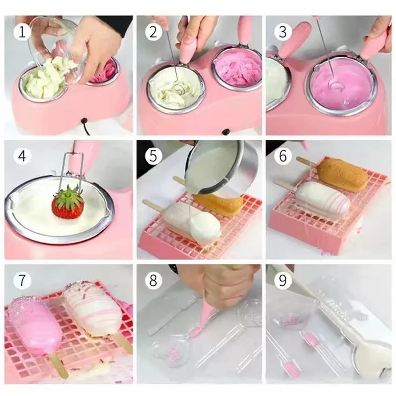 BAAN-DIY кухонные инструменты для выпечки торта, печь для плавления шоколада, электрическая кастрюля для плавления шоколада, нагревательный горшок для шоколада, вилка стандарта США