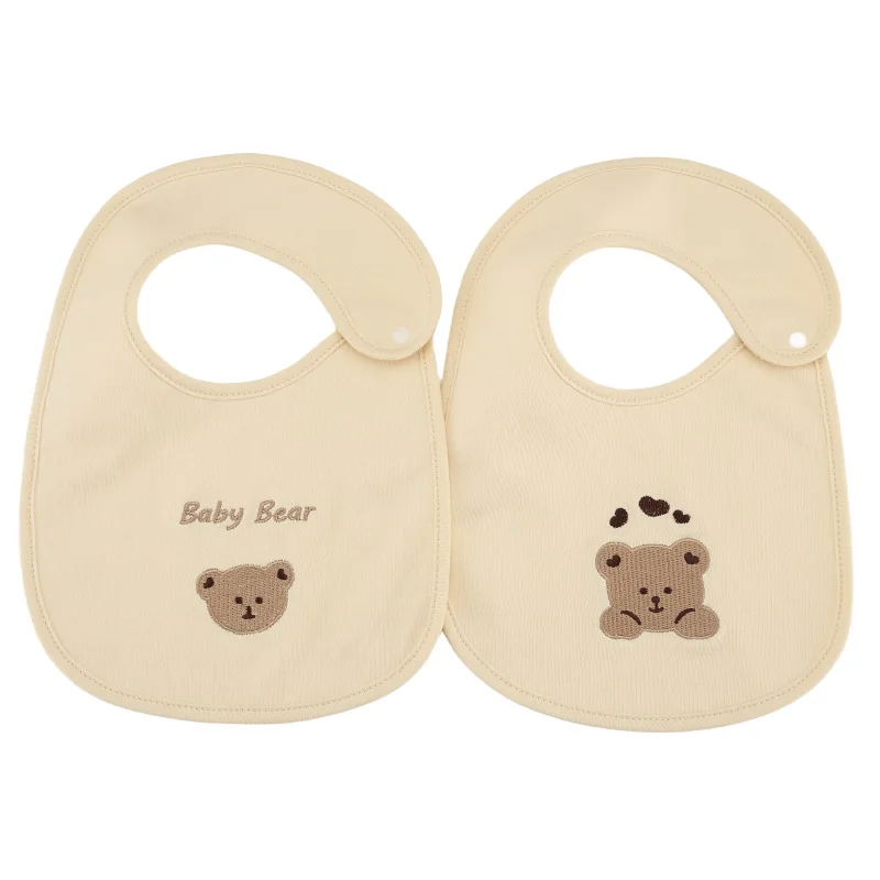 Korean Cartoon Newborn Baby Bibs Bear Rabbit Waterproof Saliva Towel Children\'s Feeding Bib Babies Accessories Cotton Burp Cloth