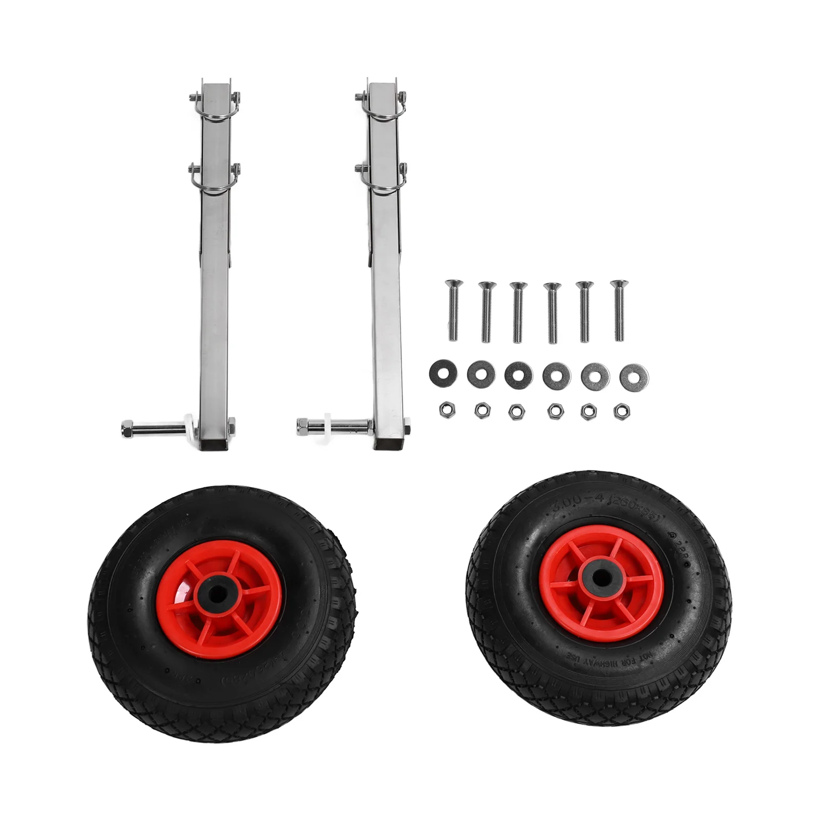 

2Pcs Boat Launching Wheel Stainless Steel Boat Transom Launching Wheel with Quick Release Pins