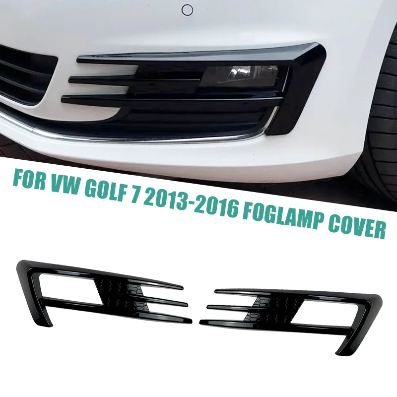 For Volkswagen VW Accessories Golf 7 2013 2014 2015 2016 Front Bumper Splitter Canards Fog Light Lamp Cover Trim