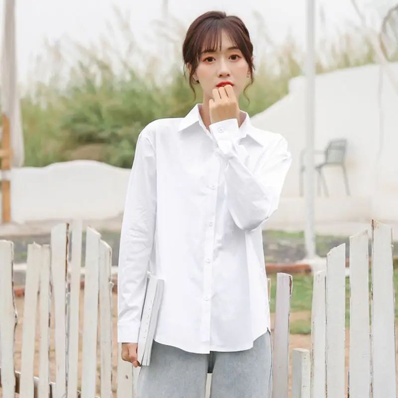 

Basic White Shirt for Women, College Style, Summer Short Sleeve, Suitable for Middle and High School Students, Japanese Style Cl
