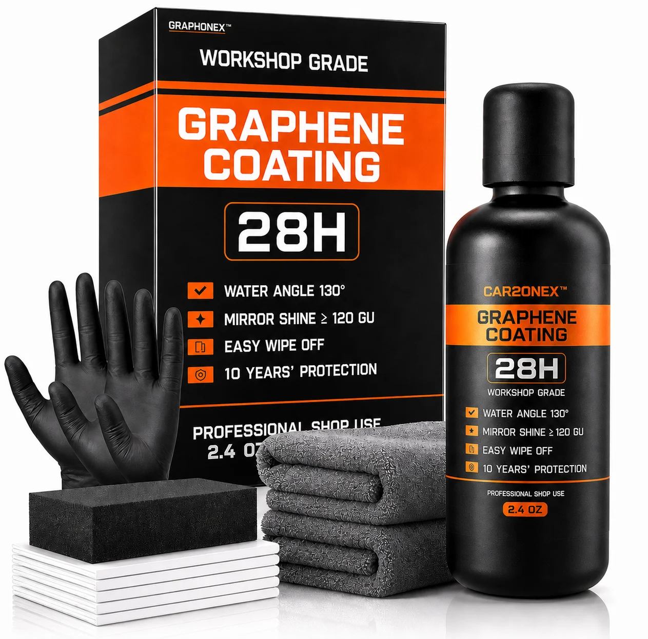 

Graphene Ceramic Coating 28H – With Self Healing and UV Track Technology Car Detailing Professionals 10+ Years of Protection