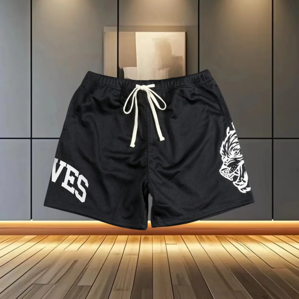 

2025 New Sports Fashion Men's Pants Summer Men's Sports Fitness Training Shorts Mesh Breathable Shorts Running Beach Pants