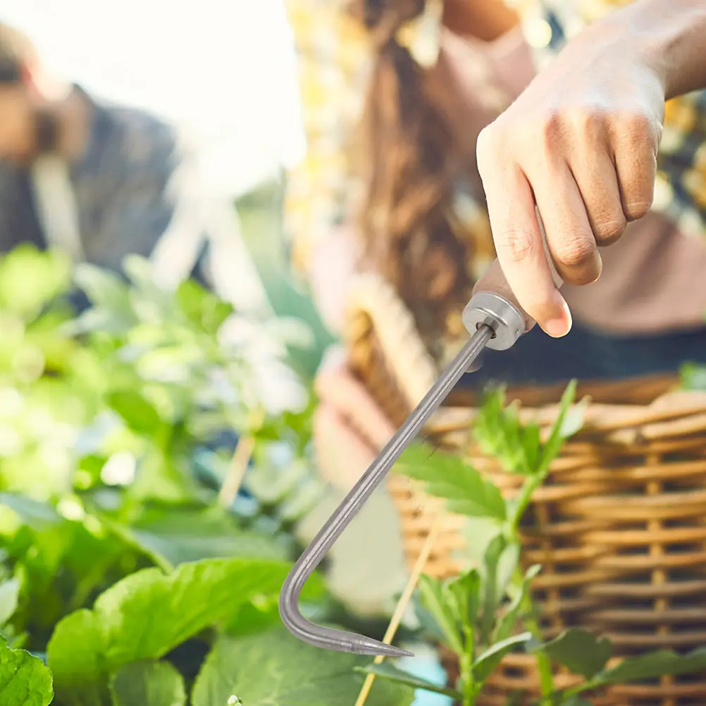 

2pcs Root Extractor Curved Stainless Steel Blade Lightweight Manual Weeding Tool For Garden Soil Loosener Metal Weeder Garden