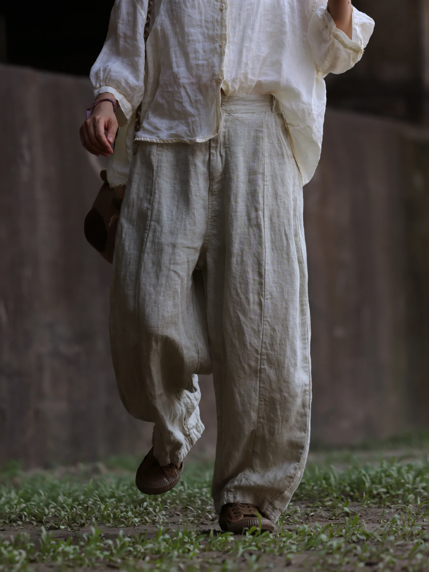 

Thin Straight Leg Casual Pants with kets l Color Versatile Loose Fit Summer 2025 Casual Wear for Women by lu Zoucai