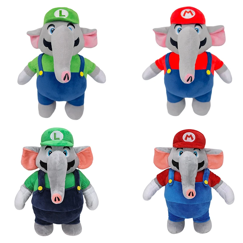 Elephant Mario Luigi Plush Toys Super Mario Bros Anime Figure Princess Peach Daisy Toadette Soft Stuffed Dolls Christmas Gifts