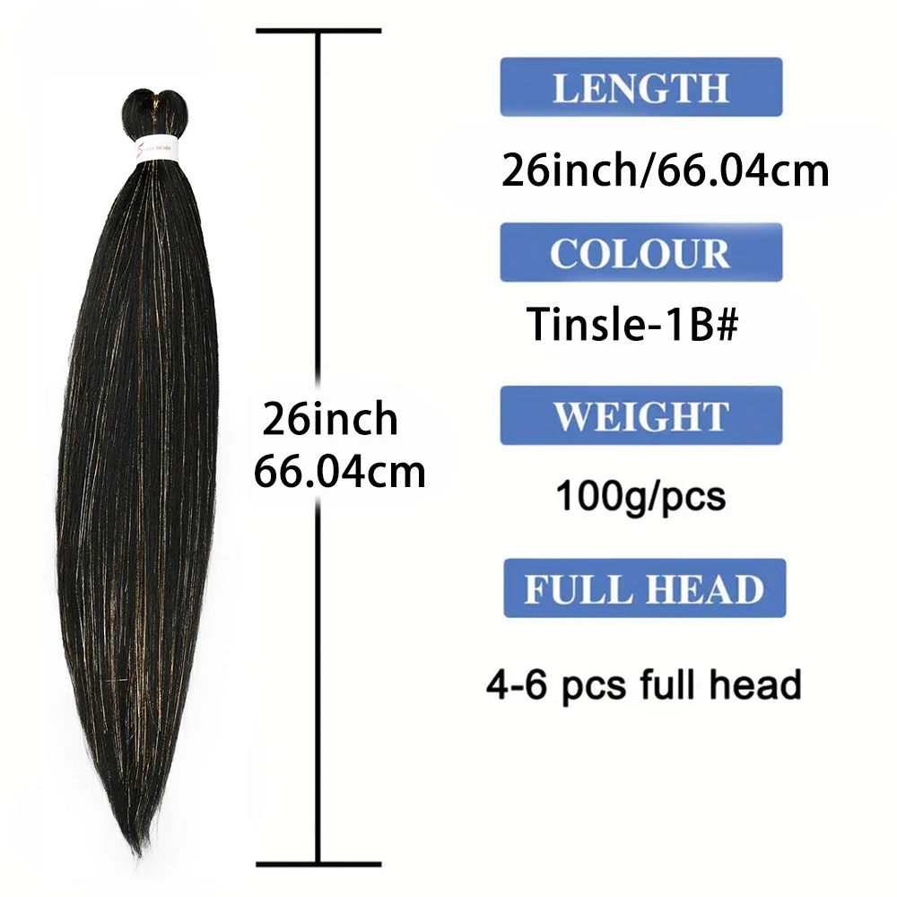 26inch long Yaki Straight Jumbo EZ Braiding Hair Extensions Synthetic Fiber Crochet Twist Braids DIY halloween cosplay women wig