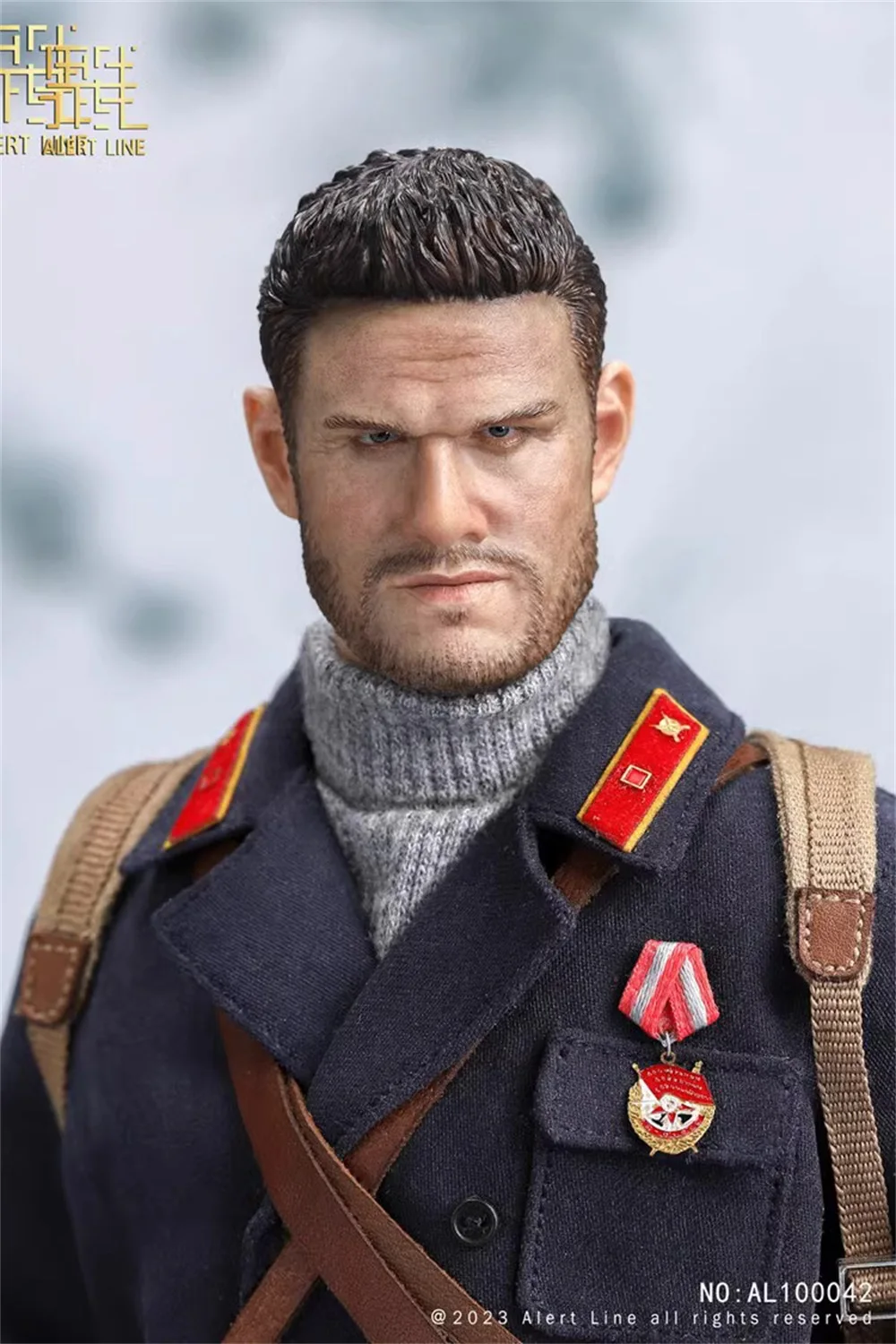 

1/6 Red Alert AL100042 WWII Series Soviet Mountain Army Soldier Head Sculpt Carving with Neck Connector Cap Goggles Accesories