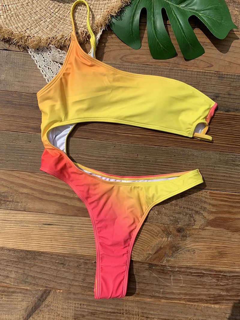 Sexy Cut Out One Piece Swimsuit for Women 2023 New Backless Mini Monokini Swimwear Women's Bathing Suit High Leg Whole Swim Suit