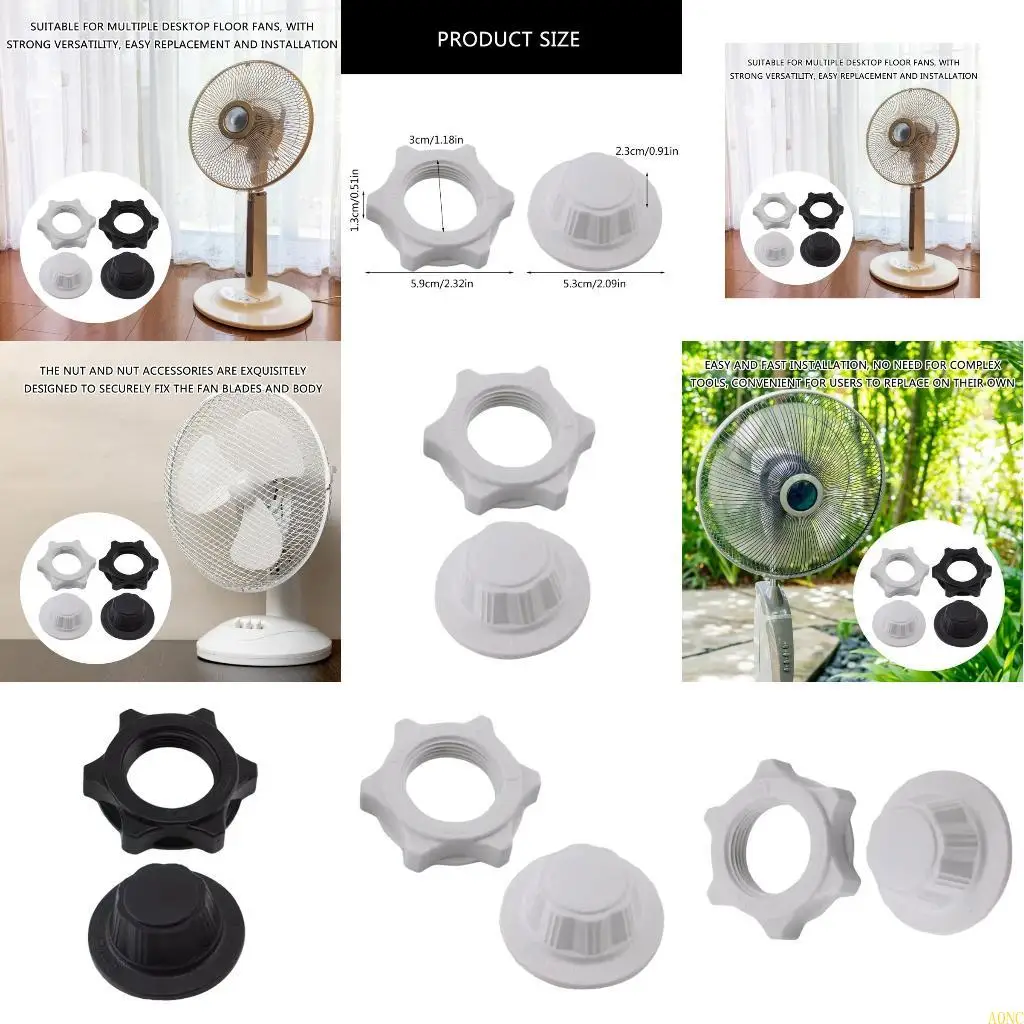 A0NC 1 SET استبدال مفيد NUT NUT مروحة مجموعة الجوز