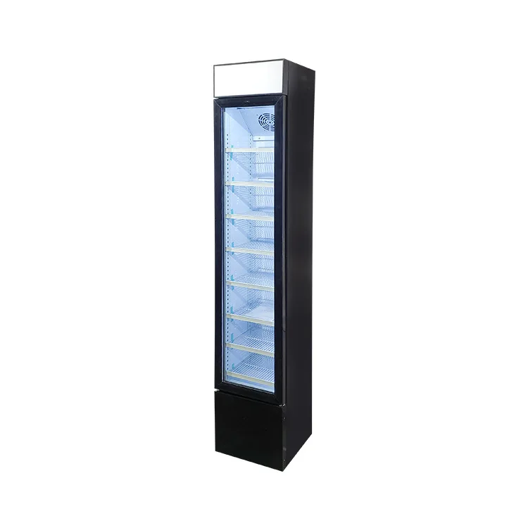 For NUELEAD 105L Commercial Upright Showcase Slim Refrigerator Drink Glass Door Cooler