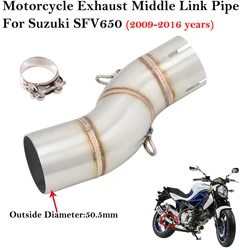Slip On For Suzuki SFV650 SFV 650 Gladius 2009 - 2016 Motorcycle Exhaust Escape Systems Modify Middle Link Pipe Muffler