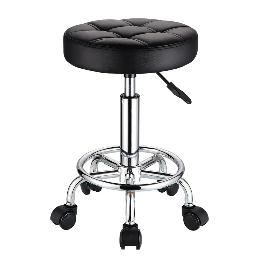 Tattoo Stool with Wheels Salon Tattoo Chair Hairdressing Liftable Barber Stylis Rotatable Furniture Beauty Nail Pulley Chair