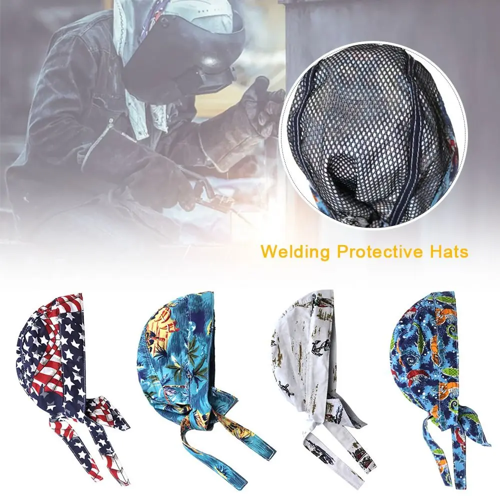 Anti-scalding Welding Hat Elastic Sweat Absorption Flame Resistant Welder Work Cap Head Protective Cover Welder Protection