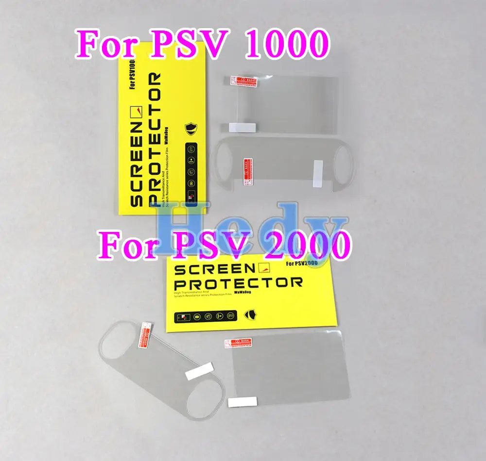 2 세트 전면 후면 HD 투명 보호 플라스틱 필름 표면 가드 커버 PSV1000 Psvita PS Vita PSV 2000 LCD 화면 보호기