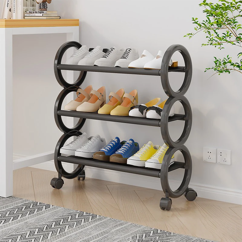Metal Shoe Rack Multilayer Household Metal Widen Increase The Height of The Shoe Cabinet Multi Layer Large Capacity Shoe Rack
