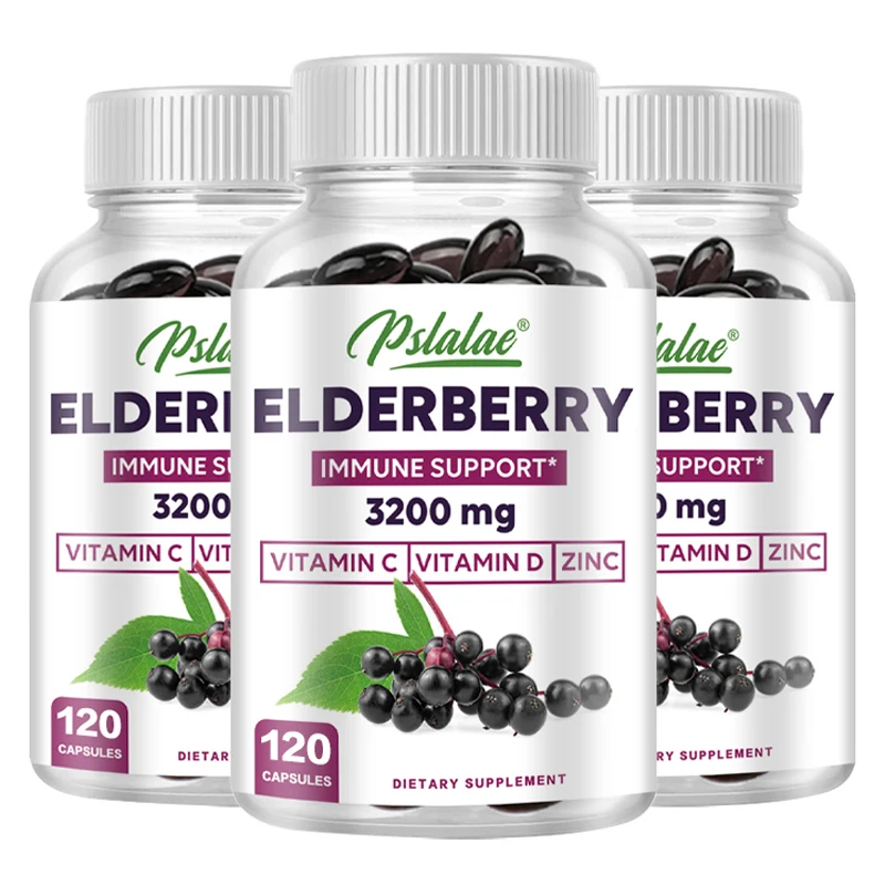 

Elderberry - Dietary Supplement That Supports A Healthy Immune System, Antioxidant Levels and Promotes Nutrient Absorption