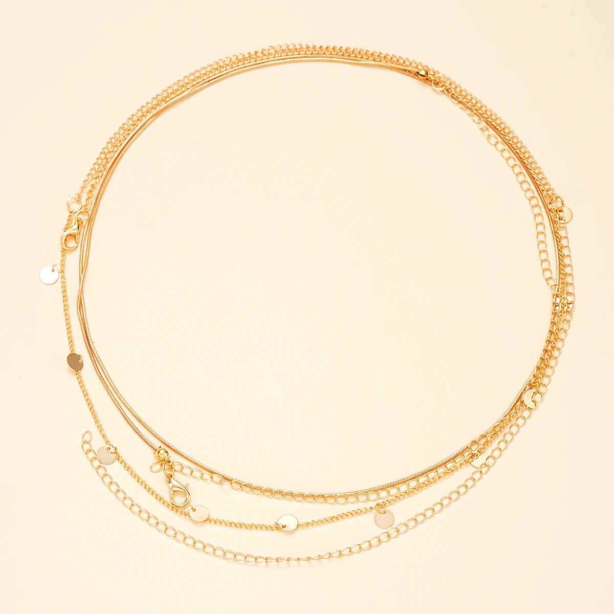 2 قطعة عملة مستديرة شكل شرابة قلادة رقيقة الخصر سلسلة بسيطة بوهو طبقات مزدوجة الجسم سلسلة الصيف الشاطئ مجوهرات هدايا 2024 جديد