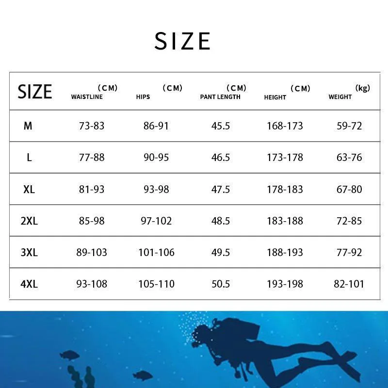 Oulylan Men Submersible Pocket Pants Submersible Leg Bag Bags Bandage Pants Submersible Pants Thickening Diving Equipment Shorts