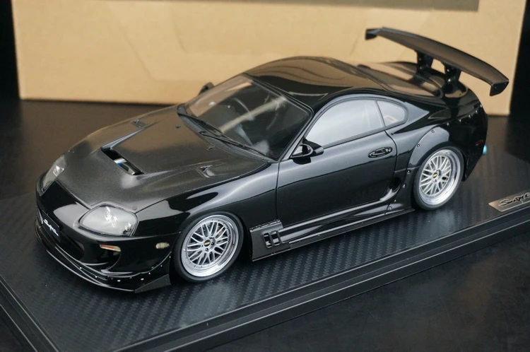 IG 1:18 Supra A80 RZ BBS Black/Purple JDM Out of Print Simulation Limited Edition Resin Metal Static Car Model Toy Gift