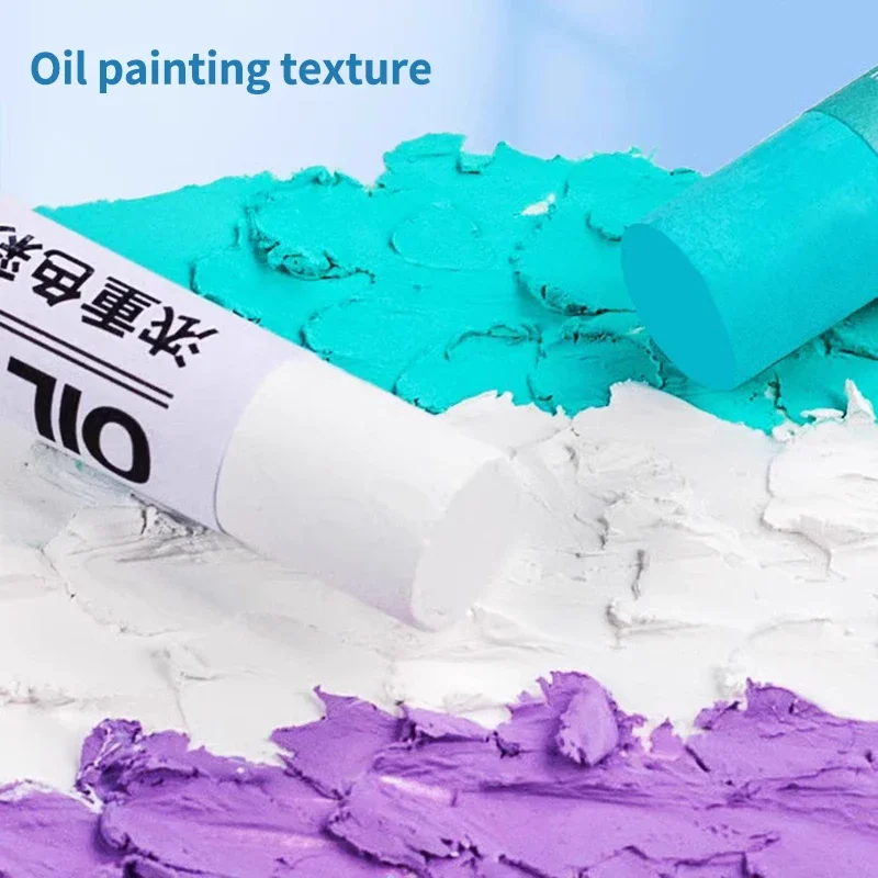 Artist White Oil Pastel Complementary Color Soft Stick Children Professional Painting Drawing Graffiti Art Crayons Supplies