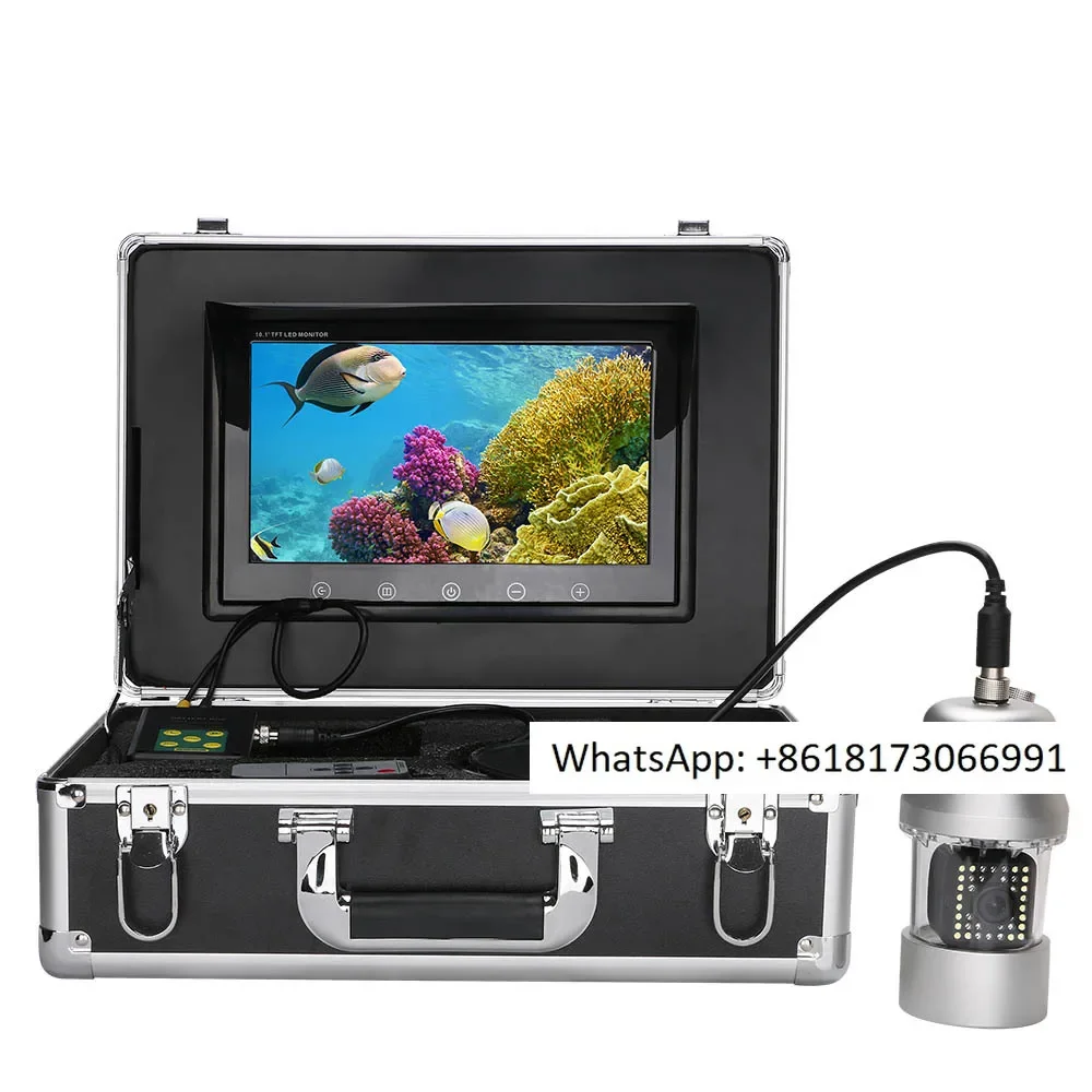 10inch 20m-100m 360 Degree Rotating Underwater Fishing Video Camera with 38 LEDs for Ice Fishing