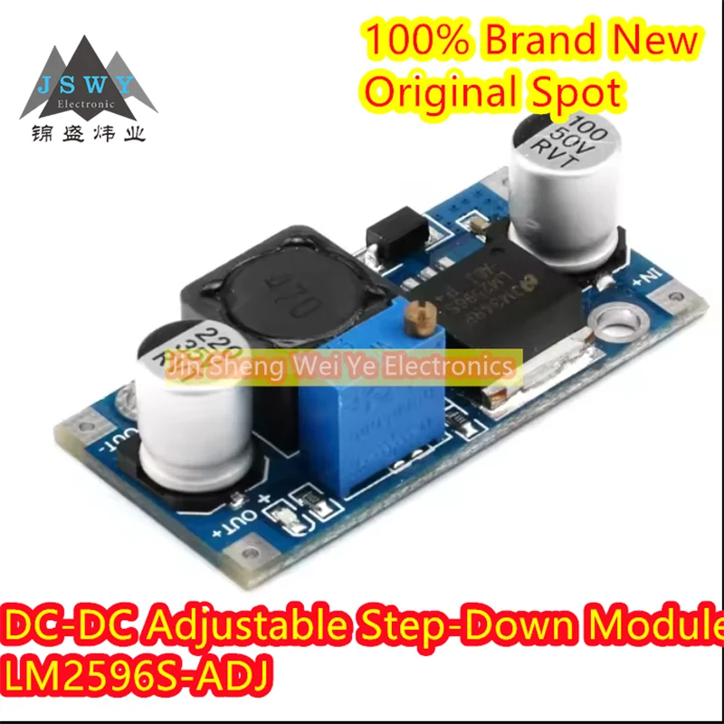 

10pieces DC-DC adjustable buck module LM2596S-ADJ IN3.2-46V OUT1.25-35V 100% brand new and original Electronics Free Shipping