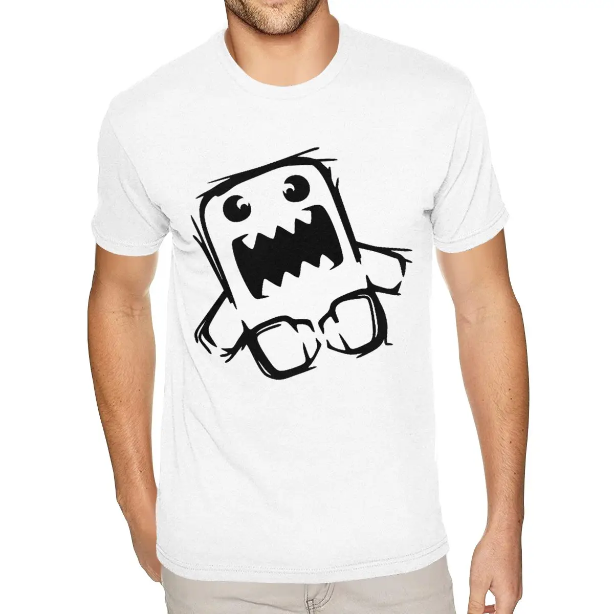 

Модные футболки Domo Kun 4XL для мужчин, новинка, футболки