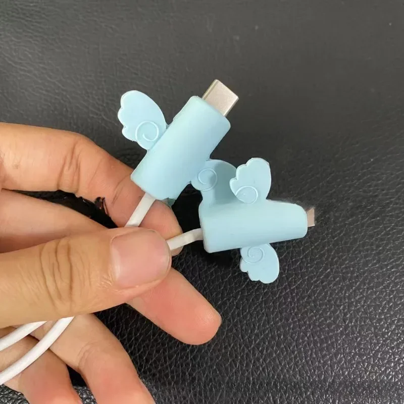 2 teile/satz kabels chutz für iphone micro usb kopfhörer kabels chutz wickler cartoon abdeckung schützen fall draht organisator halter