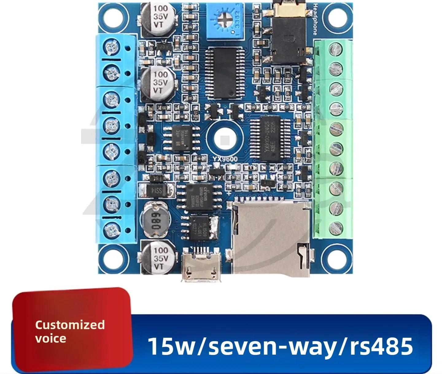 Industrial Serial Voice Prompt Decoding Module, Support Modbus-RTU RS485, USB Audio File Update for Automation Equipment