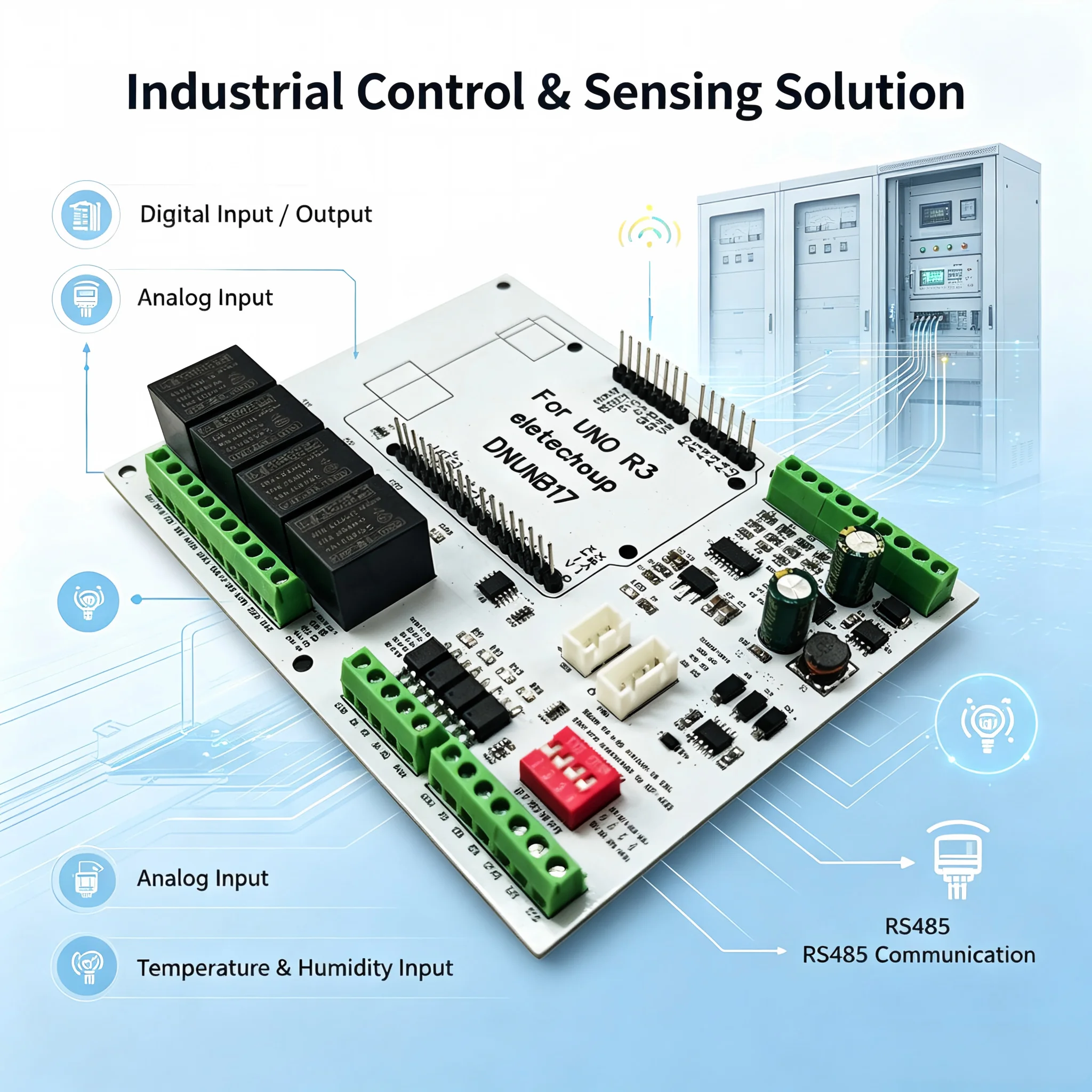 arduino-plcコントローラーボード-オールインワン-リレーrs485アナログデジタルio温度湿度センサー搭載-オートメーションプロジェクト向け