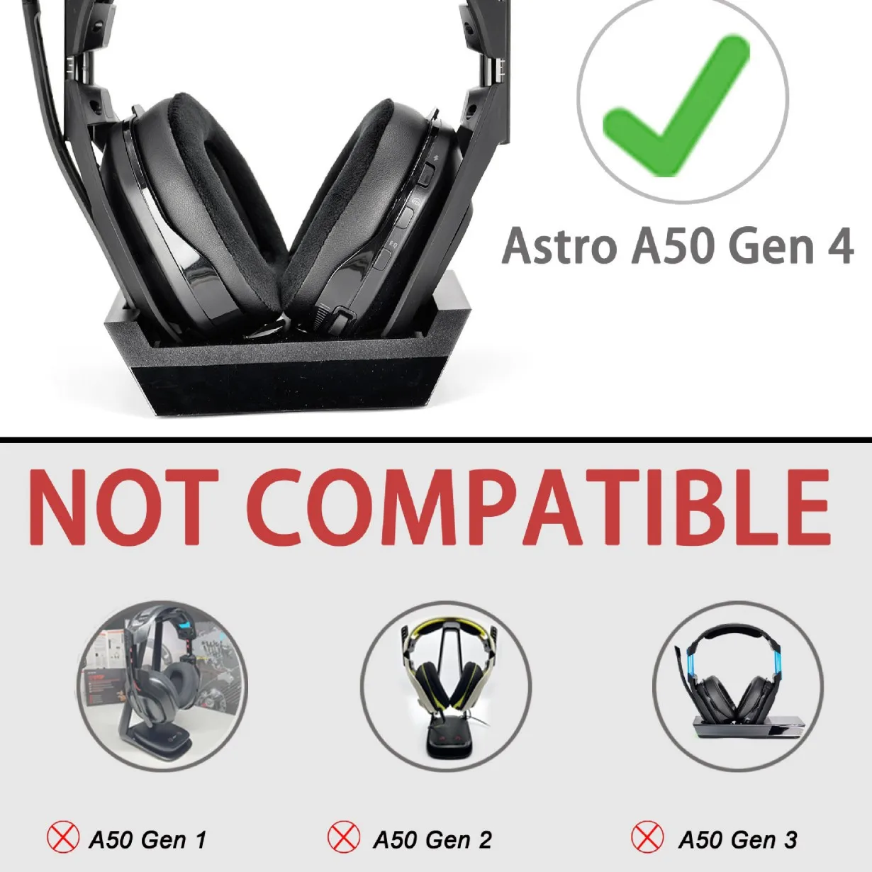 بطانة للأذن لـ Logitech Astro A50 Gen4 Gen5 A50X سماعات الألعاب استبدال A50 4th 5th Gen غطاء للأذنين وسائد أذن وسادات عقال