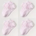 4 pares de color rosa