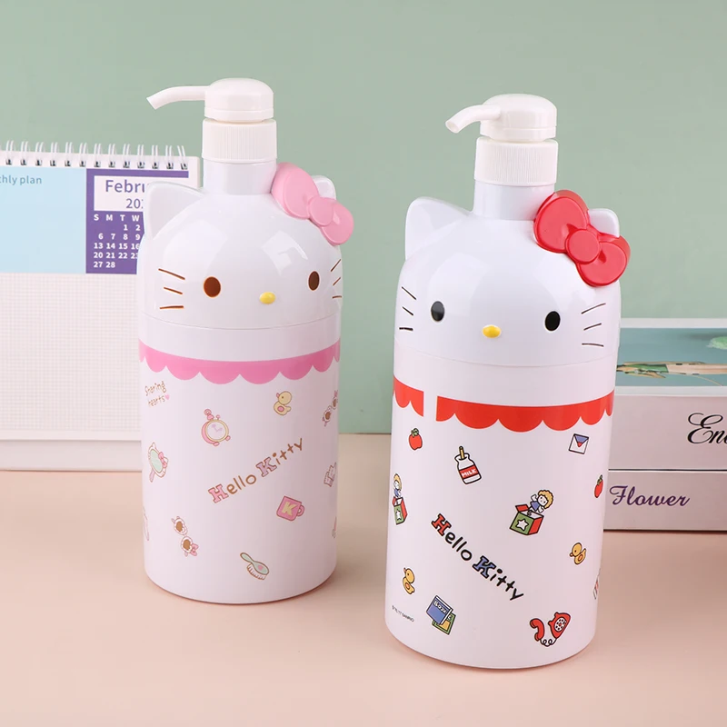 Sanrio Shampoo Garrafa para Banheiro, Desenhos Animados Kawaii, Hello Kitty, Adorável Kawaii, Press Bottle, Anime My Melody, Grande Capacidade, Presente