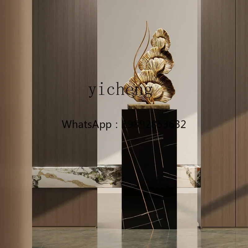 

Hotel Entrance Ginkgo Sculpture Ornament New Chinese Art Light Luxury Floor Decoration