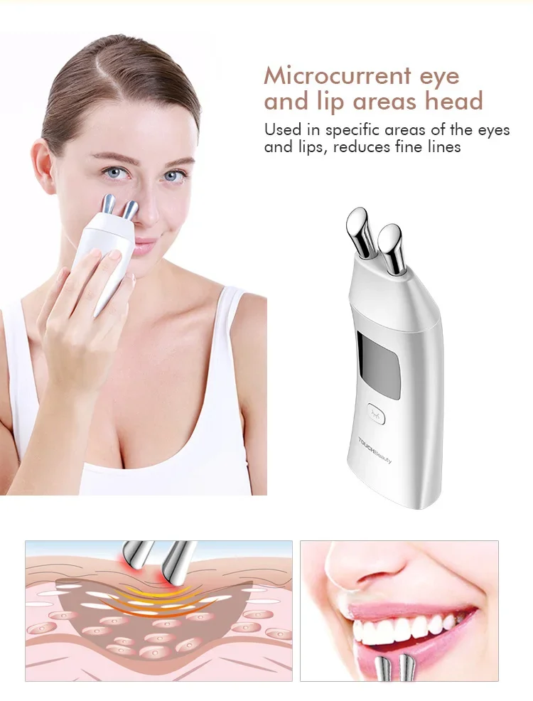 Dispositivo de levantamento facial de microcorrente de beleza Dispositivo de beleza facial de terapia de luz LED com recurso de remoção de pigmento para uso corporal