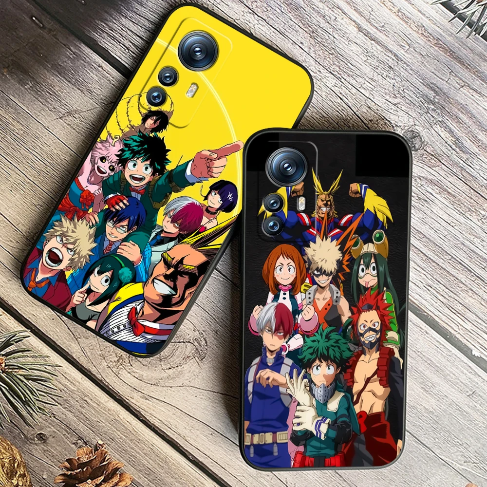 M-My Hero A-Academia Anime For Xiaomi Mi 13T 13 12T 12 11T 11i 11 A3 10T 10 9 Pro Lite Ultra 5G Black Cover Phone Case