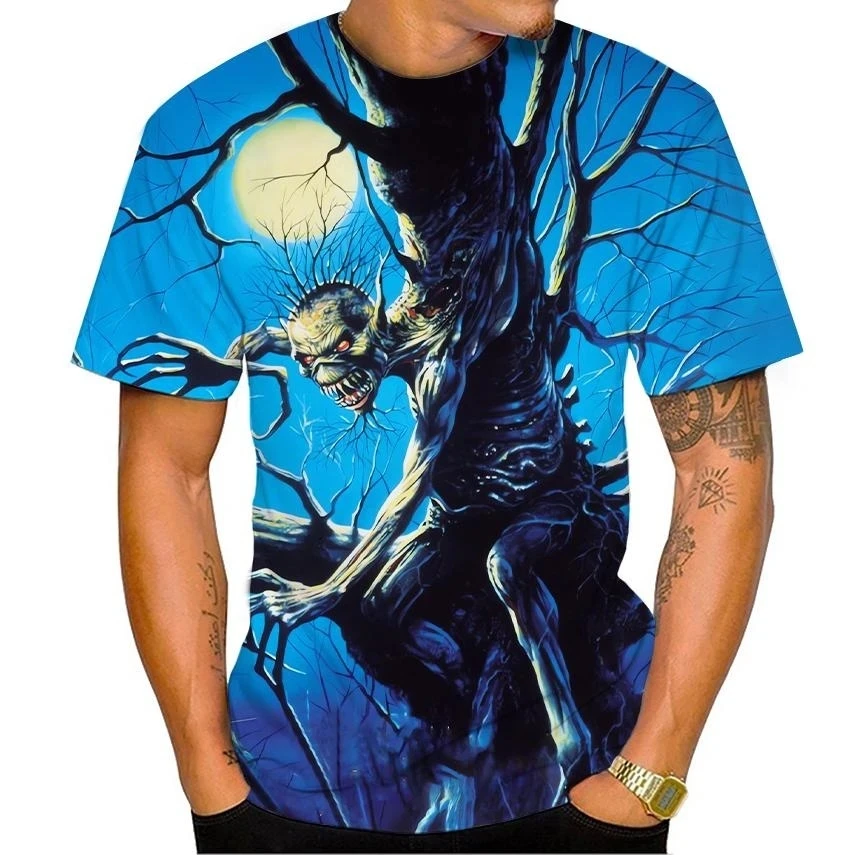 Living Dead Band 3D Print Sport Men Women T-shirt Hip Hop Rock Heavy Metal Street Music Fan Parent-child Short Sleeve Top Summer