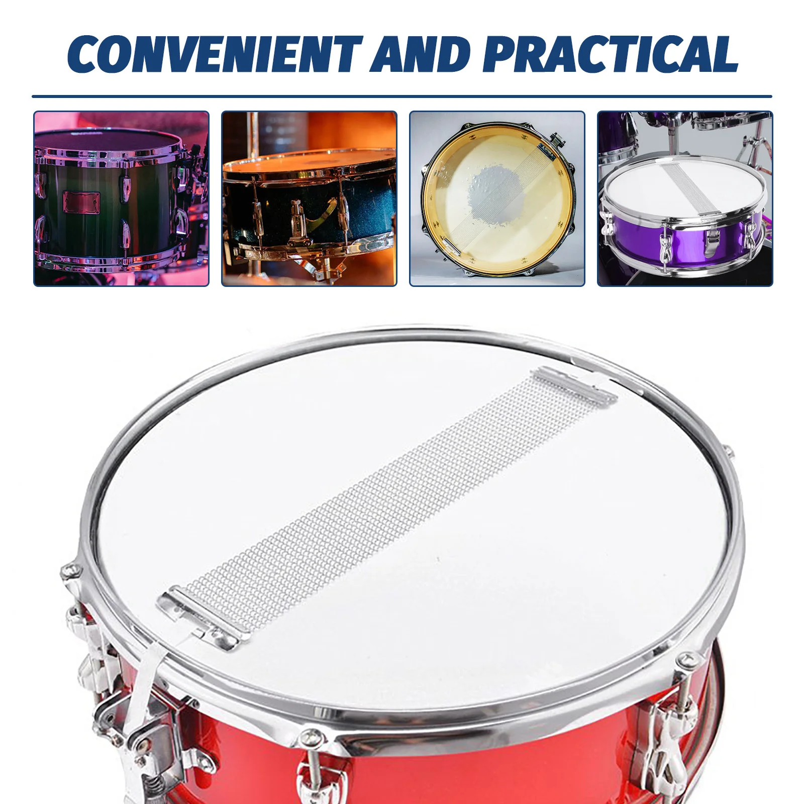 

40 Strands Metal Snare Drum Wire Belt Premium Craft Rust-Proof Replacement For Snare Drum Parts Percussion Instrument Accessory