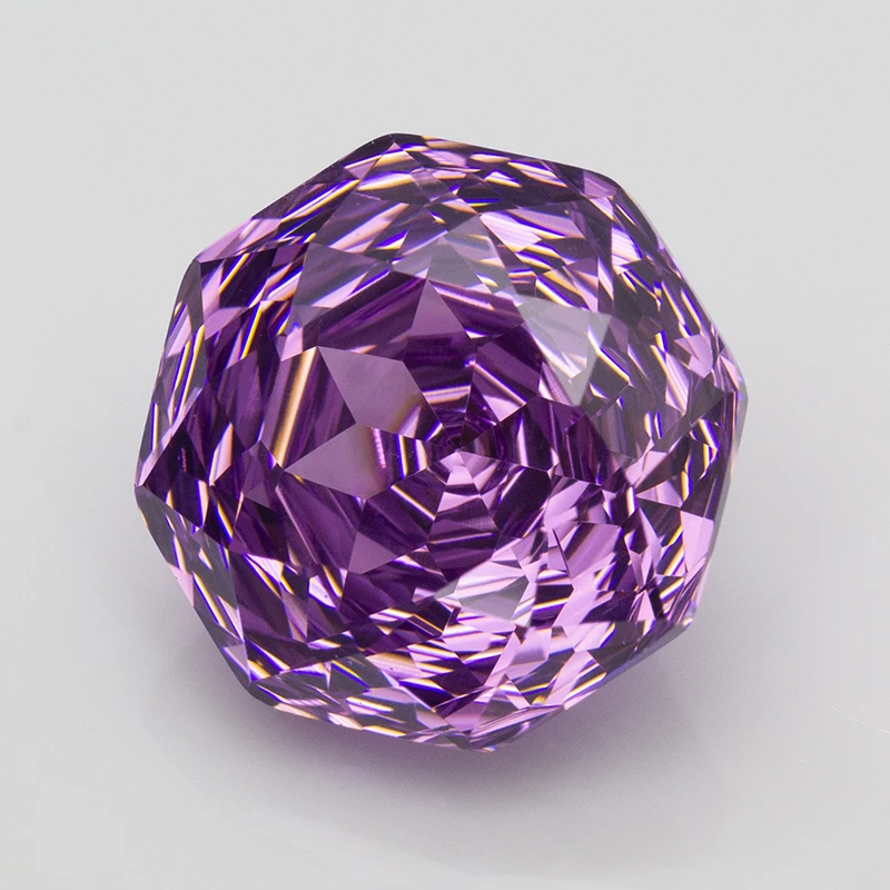 New 5A Purple Millennium Octagon Rose Cut Cubic Zirconia Loose Gemstones for Jewerly Making