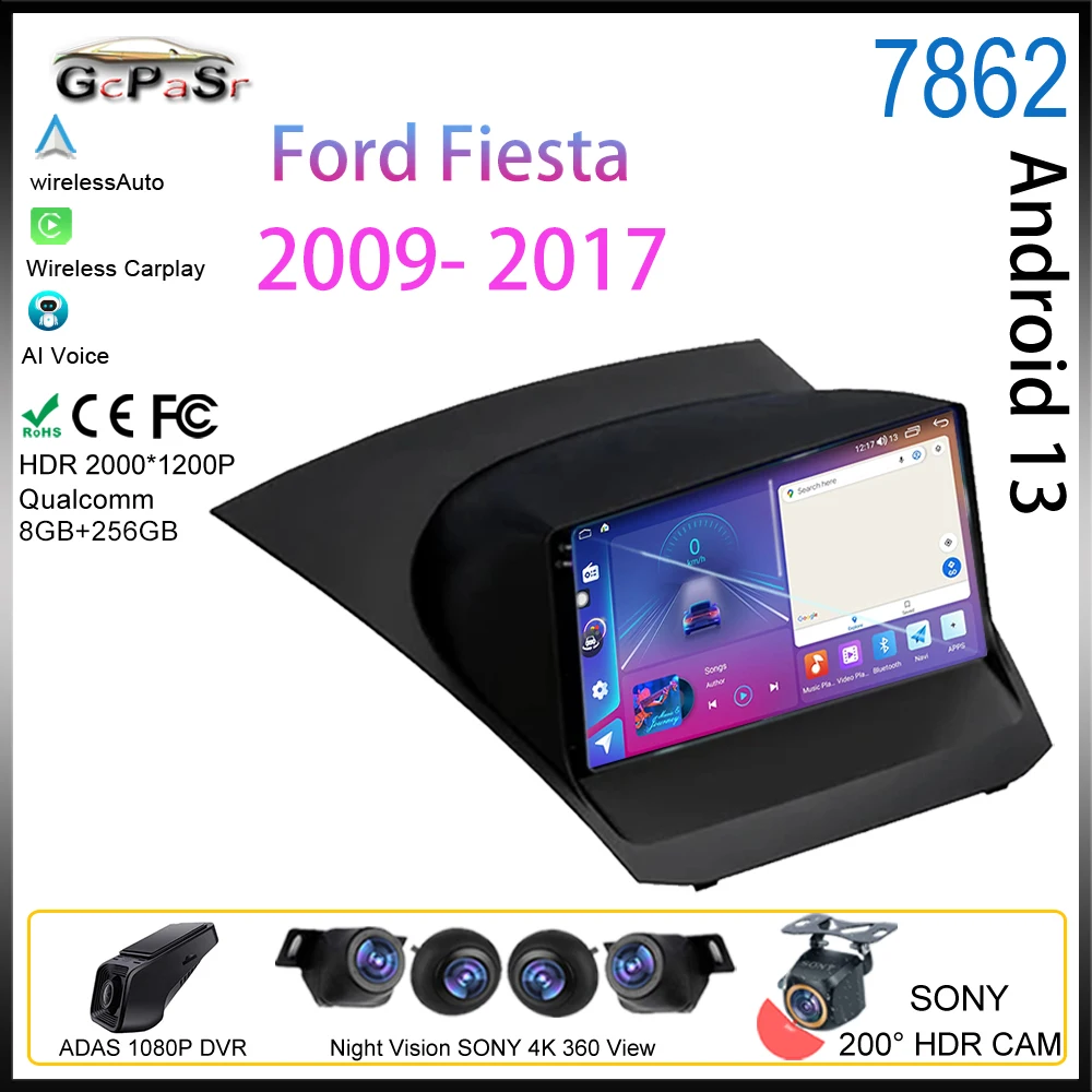 

Android для Ford Fiesta MK7 2009 -2017 автомобильный монитор Carpaly мультимедийный плеер GPS-навигация автомобильное радио видео экран стерео DVD