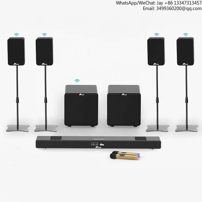 

High Definition Surround Sound Home Theater 7.2 Channel Speaker System Including 4 PCS Satellite Speakers And Two Sets Subwoofer