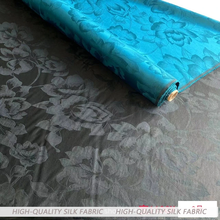 40momme Jacquard Soteil Seidenstoff Vintage Kleidung Cheongsam Top