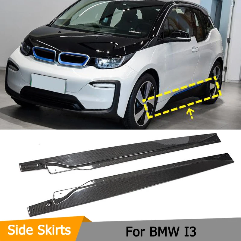 

Боковые юбки из углеродного волокна, комплект кузова для BMW I3 2014-2020, дверной бампер автомобиля, юбки для губ, фартуки, комплекты кузова