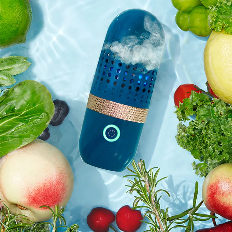 

Capsule Shape Fruit Vegetable Washing Machine Home Appliances Mini Wireless Fruit Food Purifier Pesticide Disinfection Machine